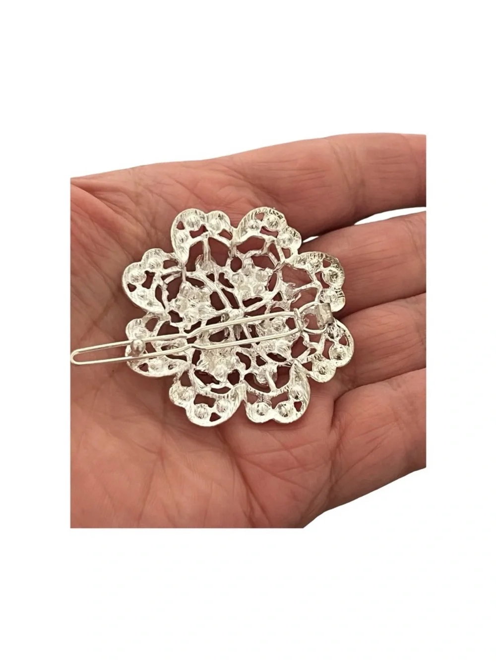 Pink Rhinestone Floral Hair Clip - Women Jewelry FINAL PRICE DROP